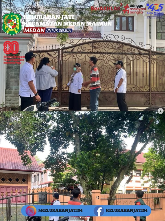 Menghimbau Kepada Warga Kelurahan Jati Untuk Mengibarkan Bendera Merah Putih
