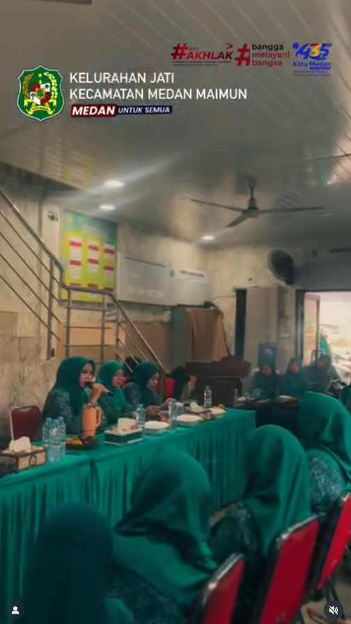 Kegiatan Pertemuan Bulanan Tim PKK Kecamatan Medan Maimun di Kelurahan Jati